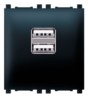 74283.E1 USB punjač EXP 2,1A 5V= 2M, crni soft