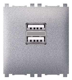 74283.S USB punjač EXP 2,1A 5V= 2M, silver