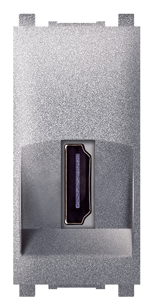 74285.S Priključnica EXP HDMI/HDMI female Keystone 1M, silver