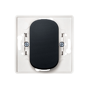 E608U.E1 Sklopka ukrsna bez maske EON 10AX 250V~ uski tast., crna soft