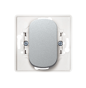 E608U.S Sklopka ukrsna bez maske EON 10AX 250V~ uski taster, silver