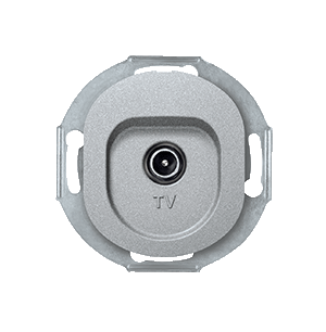 E612I.S Priklj. antenska bez maske EON TV - zavr. indiv., silver