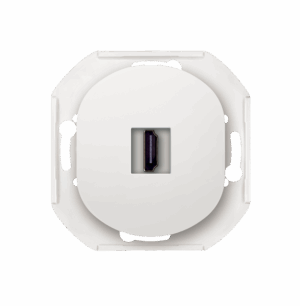 E6163.0 Priključnica bez maske EON HDMI/HDMI female Keystone, bela