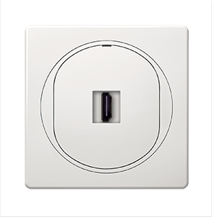 E6163.00 Priključnica EON HDMI/HDMI female Keystone, bela