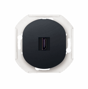 E6163.E1 Priklj. bez maske EON HDMI/HDMI female Keystone, crna soft