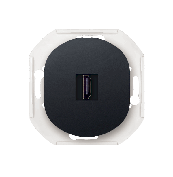 E6163.E1 Priklj. bez maske EON HDMI/HDMI female Keystone, crna soft