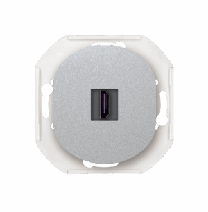 E6163.S Priključnica bez maske EON HDMI/HDMI female Keystone, silver