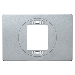 E6803U.SS Maska jedn. EON 80x120 za uski taster, silver sa silver nos.