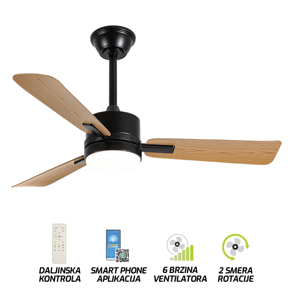 Plafonski ventilator sa svetiljkom FV3102-107 BR