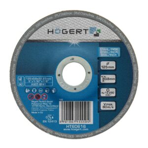 Hogert HT6D616 rezni disk za inox, 125 mm, ultra tanak 0.8 mm