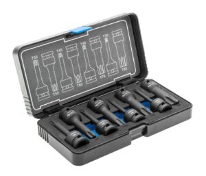 Hogert HT6R002 set udarnih nasadnih ključeva torx 1/2"