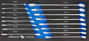 Hogert HT7G120 organizator eva set ključeva viljuškasto-okastih 16 kom