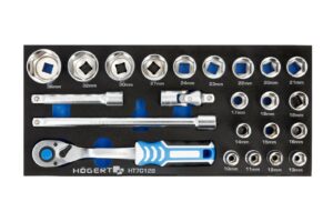 Hogert HT7G128 organizator eva set alata sa čegrtaljkom 1/2" 23 kom