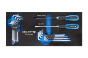 Hogert HT7G134 organizator eva set odvijača imbusi hex i torx 20 kom