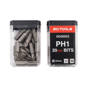 SG TOOLS bitovi PH1, 20 komada u kutijici, S2 čelik, SG00023