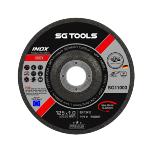 SG TOOLS rezna ploča 125 x 1.0mm Inox Premium WA 60 RBF, SG11003