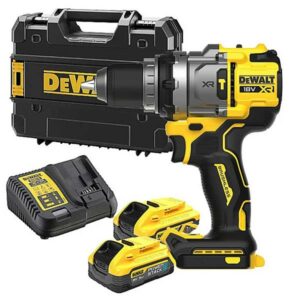 DeWalt DCD1007H2T akumulatorska udarna bušilica-odvijač, 18V, sa 2x5.0Ah baterije i punjačem, u koferu