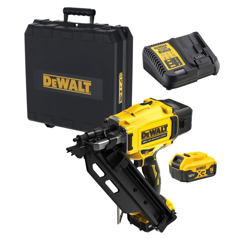 DeWalt DCN930P2 akumulatorski pištolj za eksere, 18V, sa 2x5.0Ah baterije i punjačem, u koferu