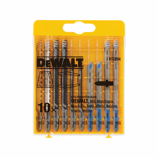 DeWalt DT2294 set listova za ubodnu testeru, 10 komada, 48-100mm