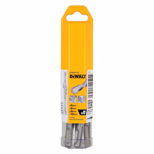 DeWalt DT60301 set burgija, SDS Plus, 5 delova, 50-100mm